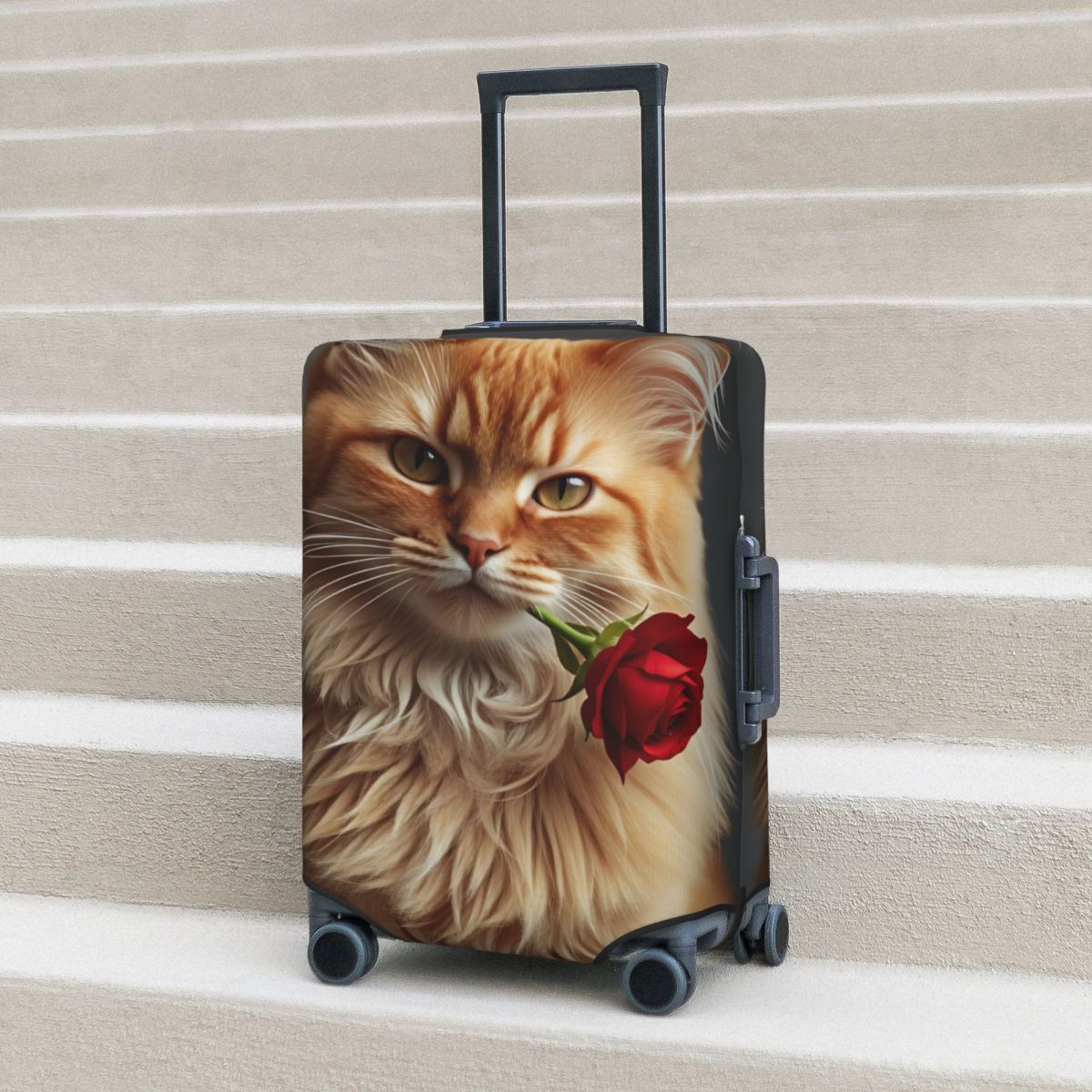Travel Accessories Long Flight - Funda Protectora para Maleta con Diseño