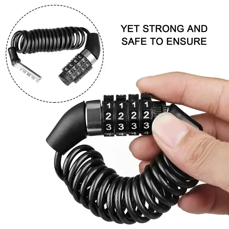 Cable Lock Combination - Cadena Antirrobo para Motocicleta y Bicicleta,