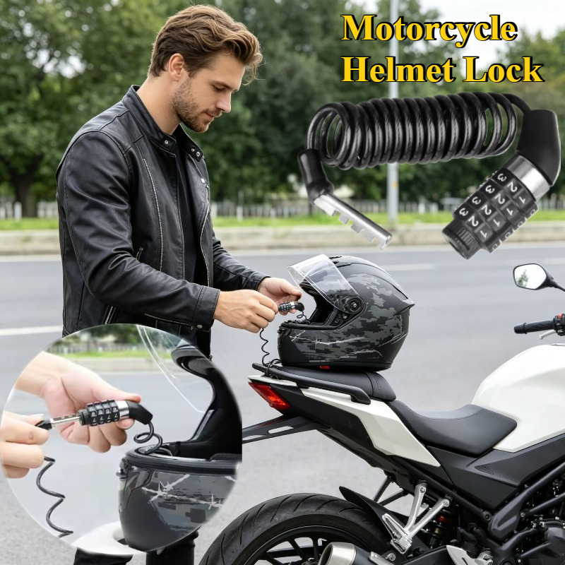Cable Lock Combination - Candado para Casco Resistente, Mini Candado