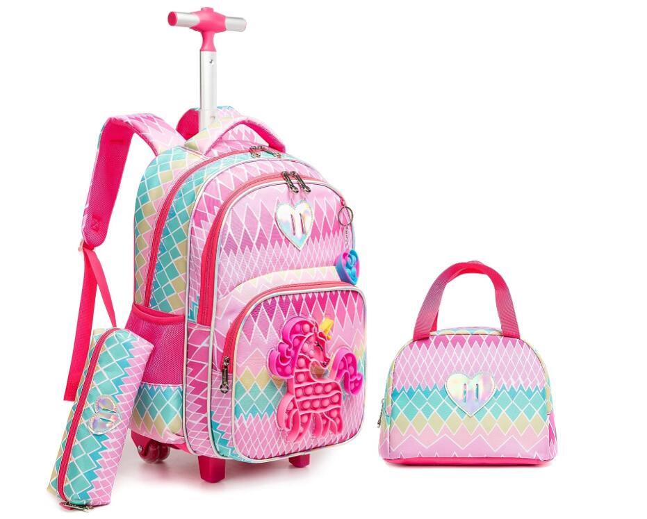 Travel Router Accessories - Conjunto de mochila escolar con ruedas