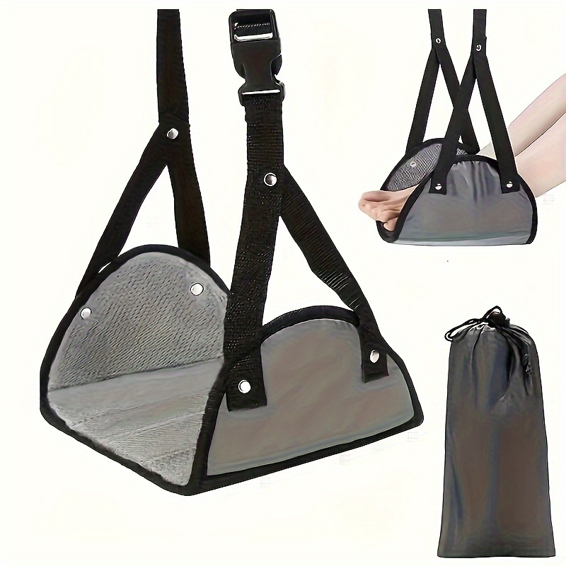Travel Accessories Long Flight - Hamaca ajustable para pies, portátil, cómoda,