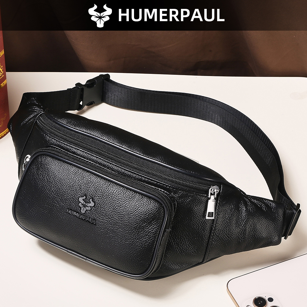 Travel Accessories Leather - HUMERPAUL Riñonera de Cuero Genuino para