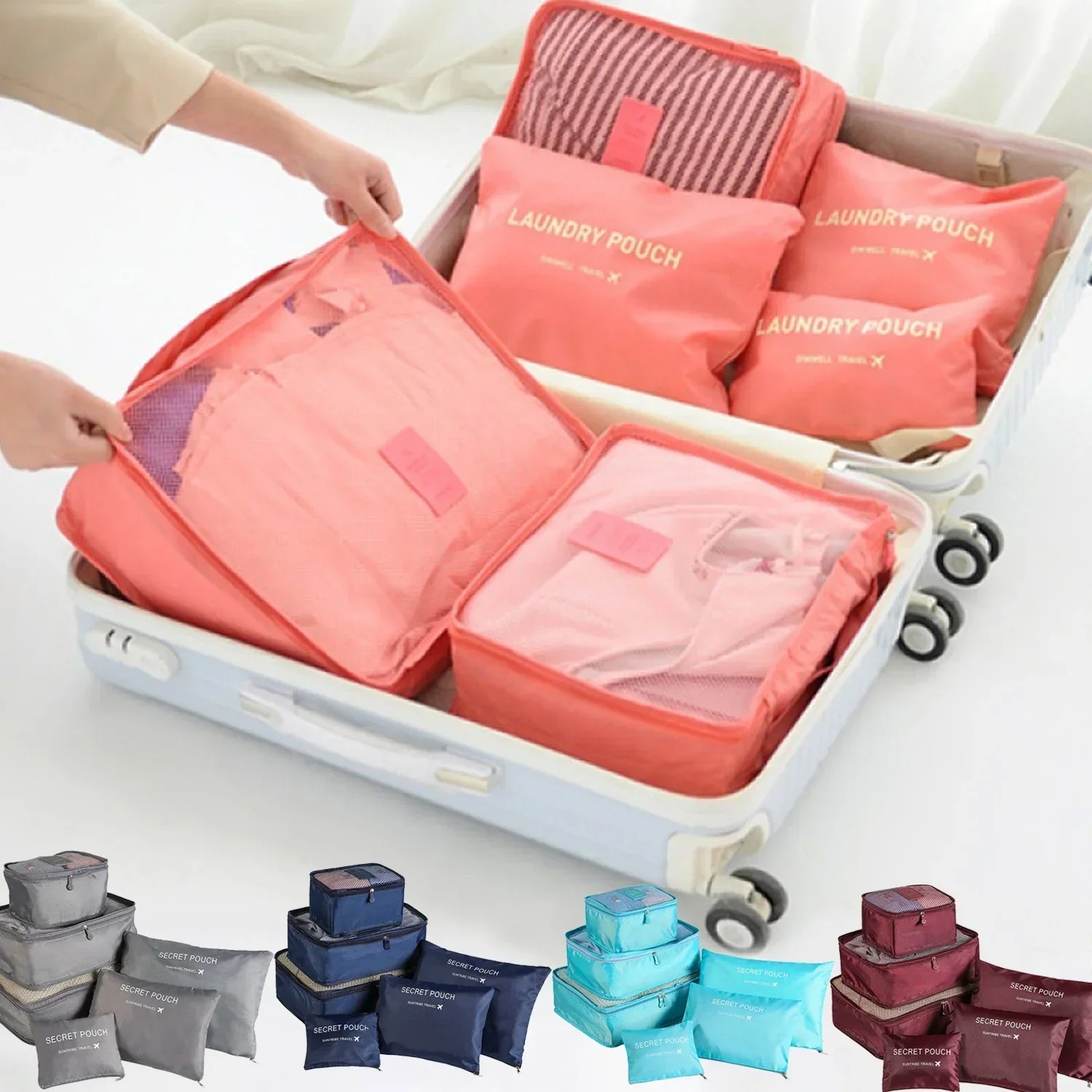 Travel Accessories Organiser - Juego de 6 Bolsas de Almacenamiento