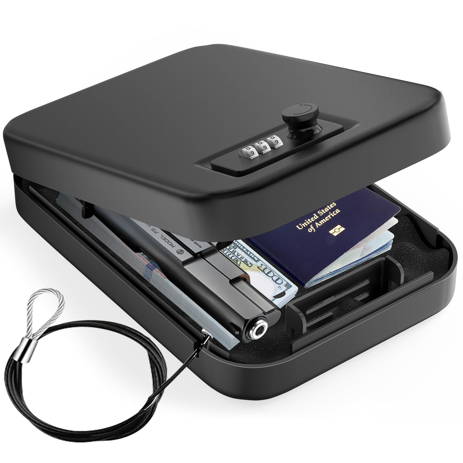 Cable Lock Combination - Caja de seguridad Personal con cerradura