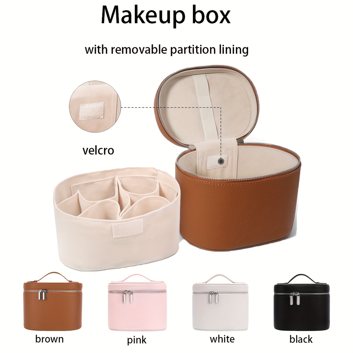 Travel Accessories Leather - Bolsa de maquillaje de cuero PU