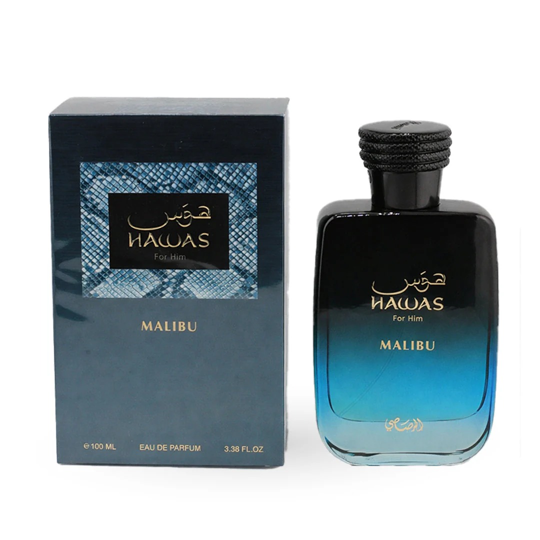 Rasasi Hawas Malibu For Him ED - Travel Access reseña y precio