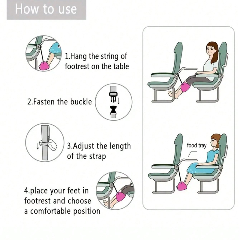 Hamaca con reposapiés ajustabl - Travel Accessories Long Flight reseña y precio