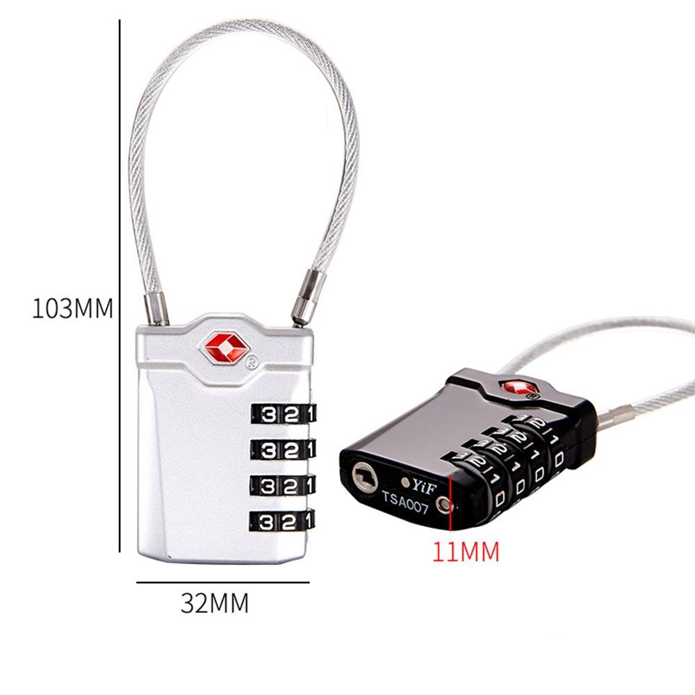 Candado pequeño impermeable co - Cable Lock Combination reseña y precio