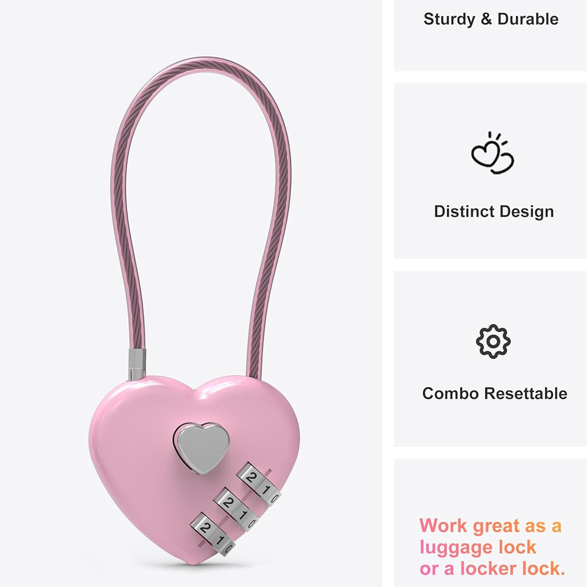 Candado de Combinación de 3 Dí - Cable Lock Combination reseña y precio