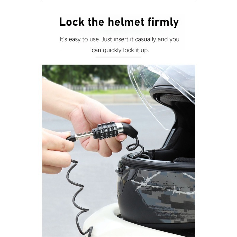 Candado para Casco Resistente, - Cable Lock Combination reseña y precio