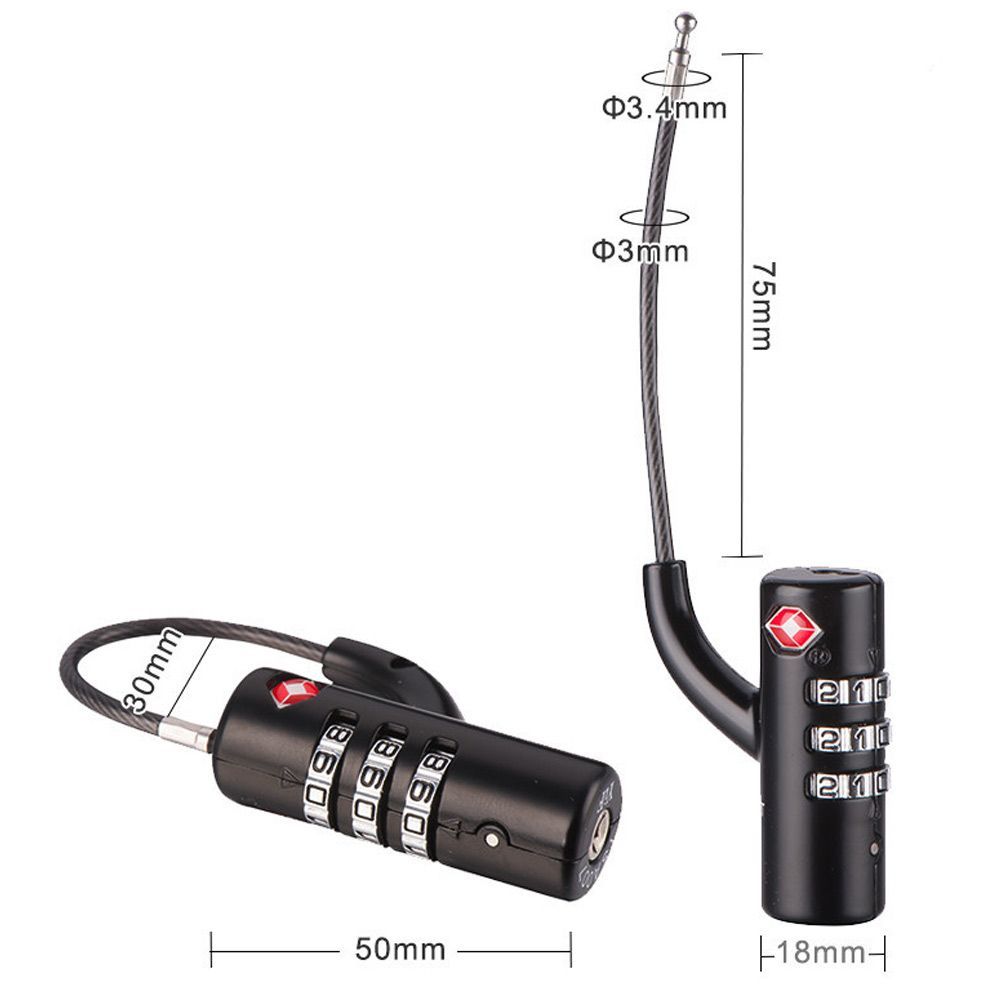 Candado de Equipaje con Cable  - Cable Lock Combination reseña y precio