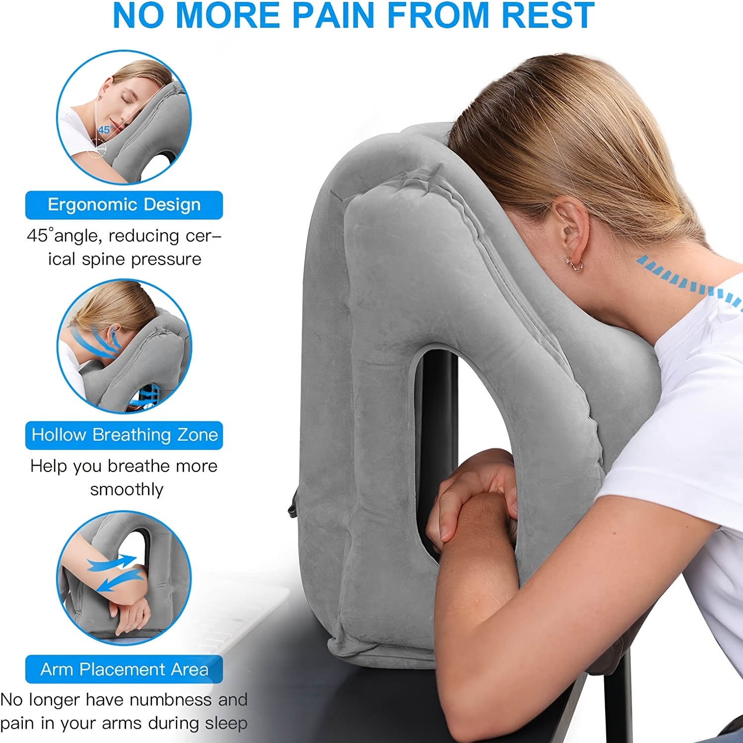 Almohada inflable de viaje, ac - Travel Accessories Long Flight reseña y precio